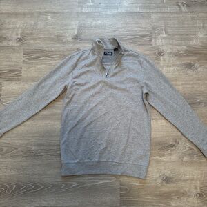 Chaps Men's Light Gray Zip-Up Sweater